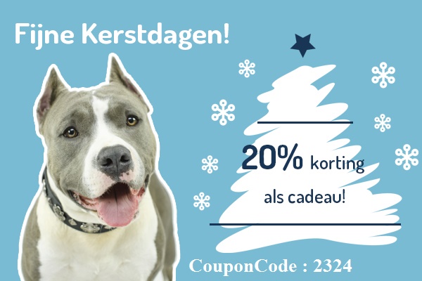 Ontvang 20% korting als Kerstcadeau : Hondenwinkel met breide keuze van